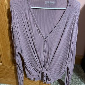 Mudd long sleeve lavender top
